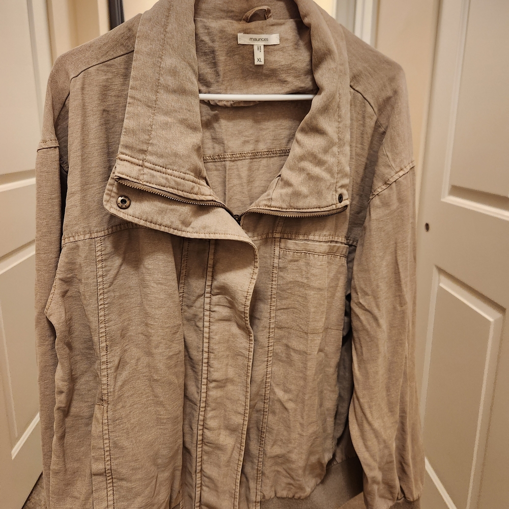 Maurices Taupe Bomber Jacket